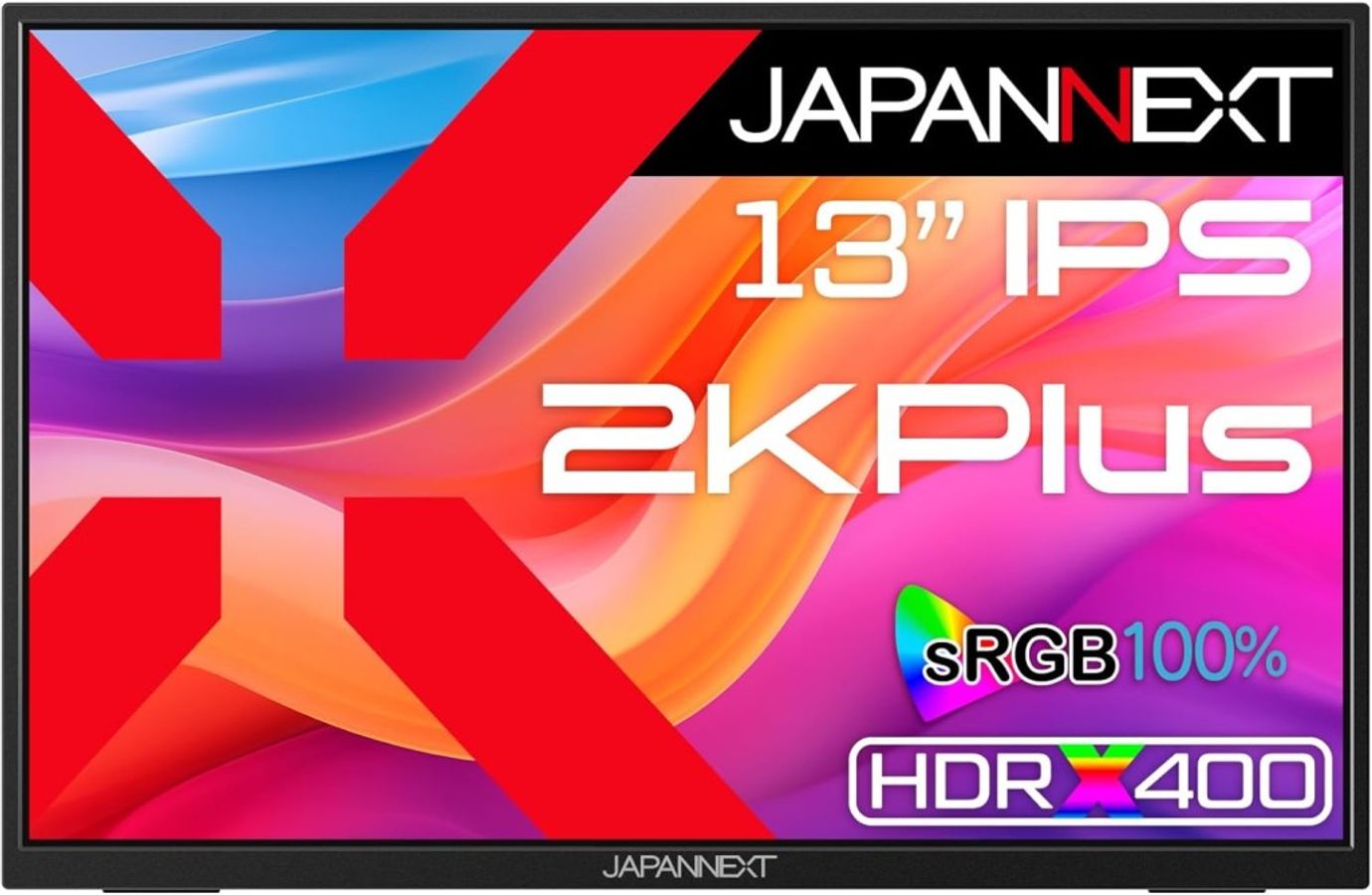 2K+対応13型液晶ディスプレイ モバイル 自立式キックスタンド 2年保証 JN-MD-IPS13U2KP
