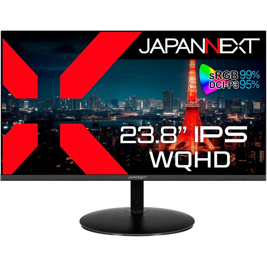 IPS�p�l�� WQHD�Ή�23.8�^�t���f�B�X�v���C(HDMI/DP/DVI/�`���g/2�N�ۏ�) JN-IPS2380FLWQHD-N