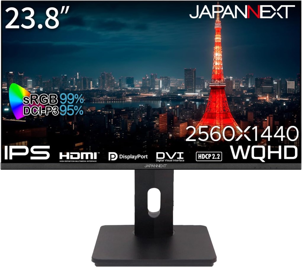WQHD�Ή� 23.8�C���`�t���f�B�X�v���C(IPS/DP/HDMI/DVI-I/�X�C�x��/�����) JN-IPS2380FLWQHD-HSP-N