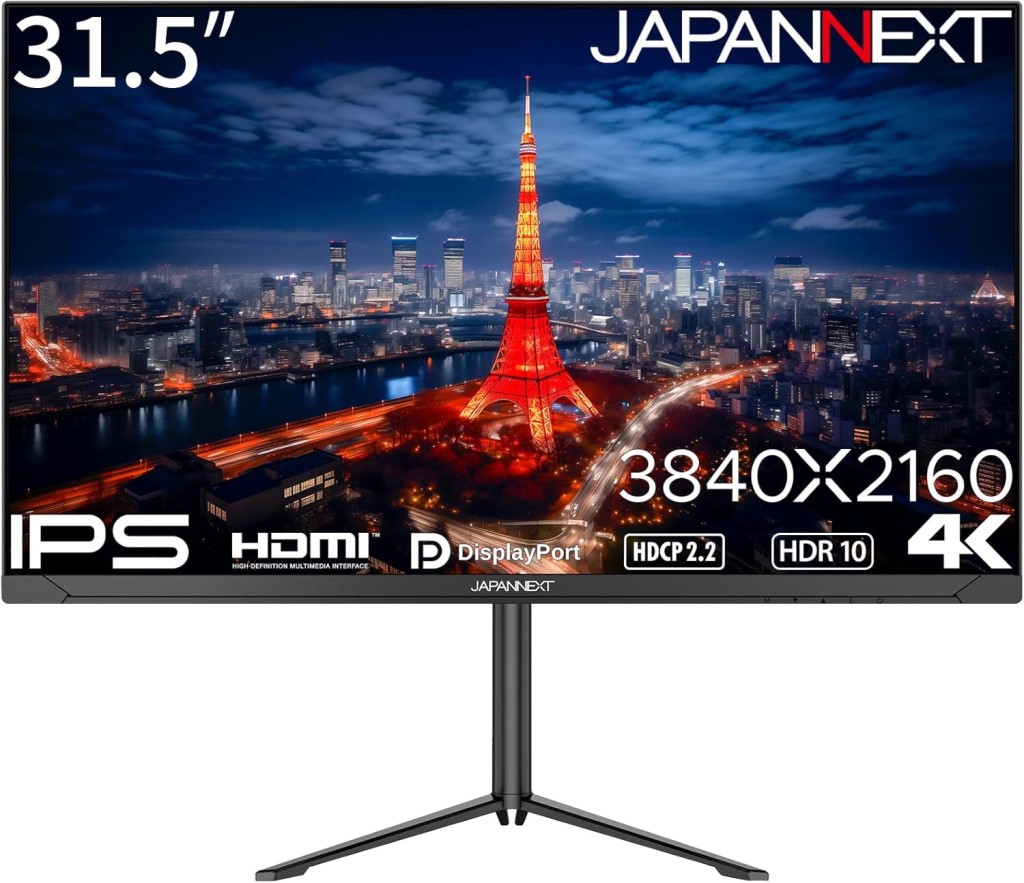 JN-IPS315U-HSP 4K�Ή�31.5�^���C�h�t���f�B�X�v���C(IPS/DP/HDMI×2/�`���g/��������/�X�C�x��/�s�{�b�g)