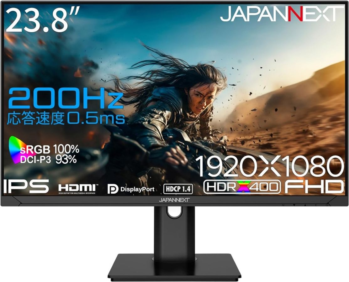 IPS tHD23.8^tfBXvC Q[~O (200Hz/s{bg/2Nۏ) ubN JN-IPS238G200F-HSP
