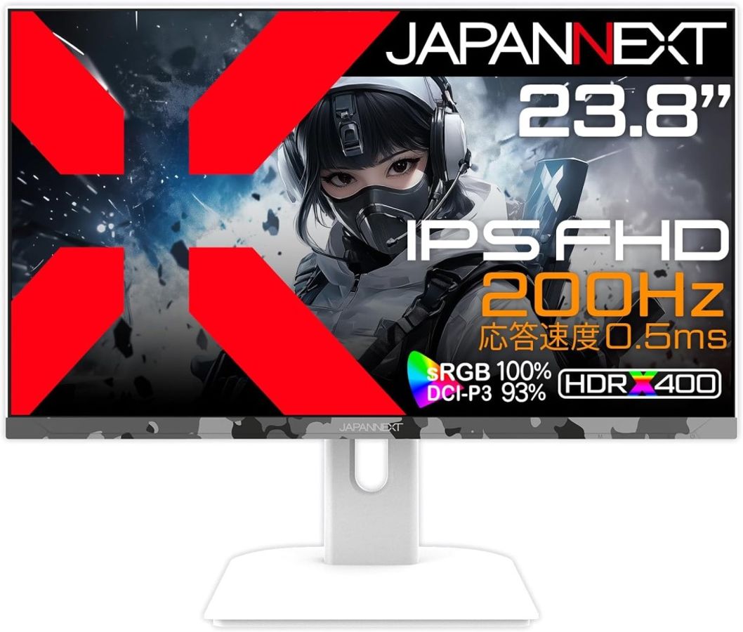 tHD 23.8^Q[~Oj^[(IPS/200Hz/DP/HDMIx2/Jt[WzCg) JN-IPS238G200F-CAMO-W