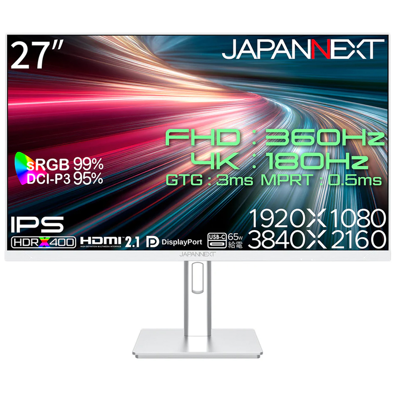 IPSpl̗p 4KΉ27^tfBXvC Q[~O 180Hz 2Nۏ JN-IPS27G1836UF-HSPC6