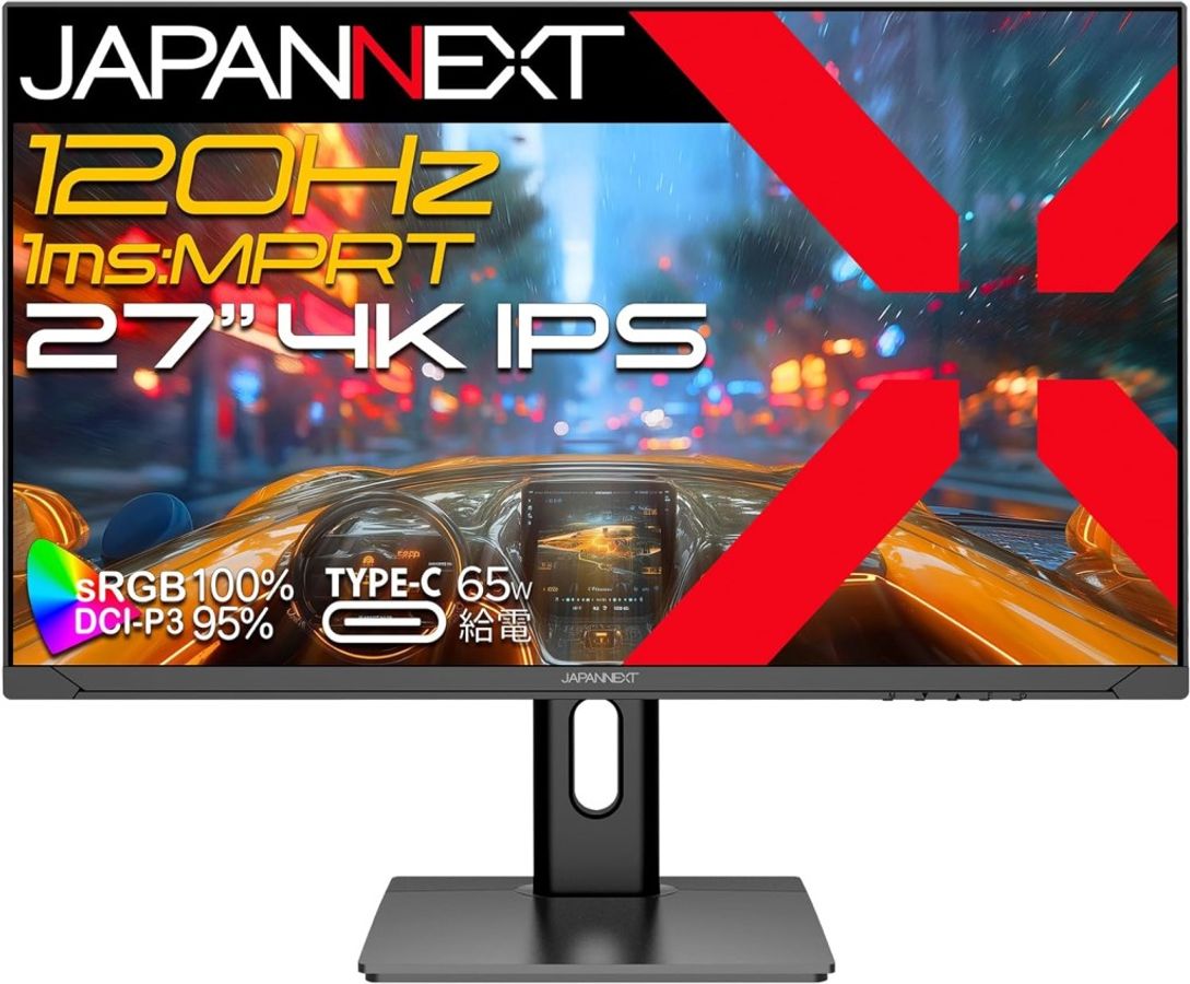 4K27^Q[~Oj^[(IPS/120Hz/DP/HDMIx2/Type-C65Wd/Xs[J[/2Nۏ) JN-IPS27G120U-HSPC6
