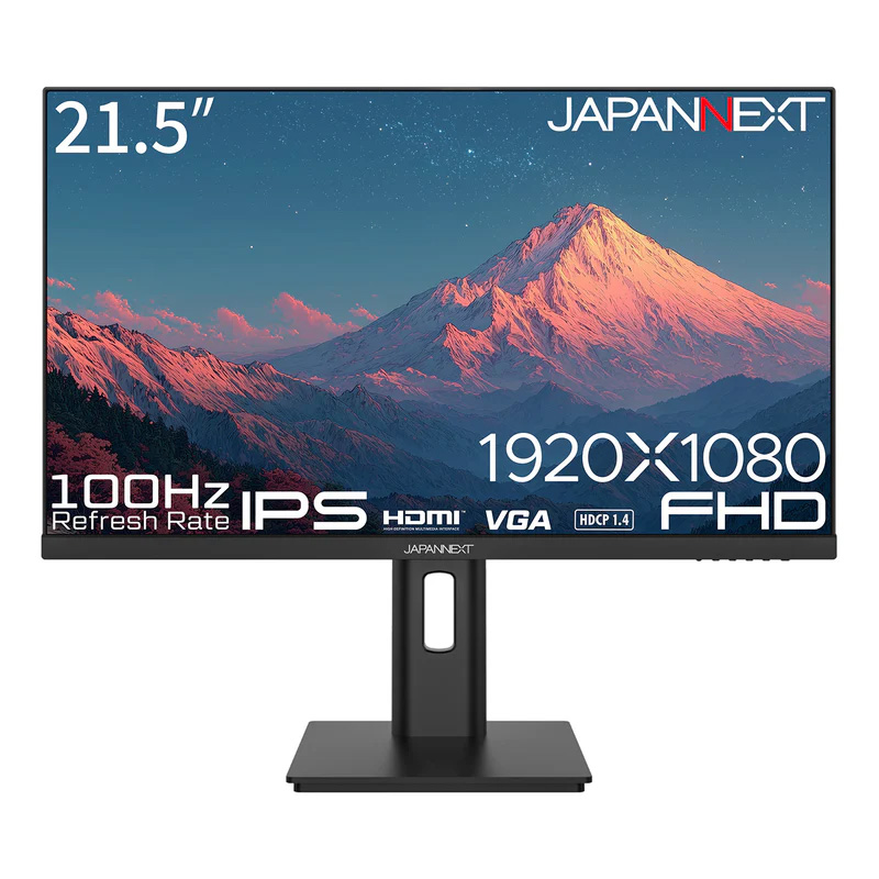 IPSパネル採用 フルHD対応21.5型液晶ディスプレイ 100Hz 画面昇降 回転 2年保証 JN-IPS215F2-HSP
