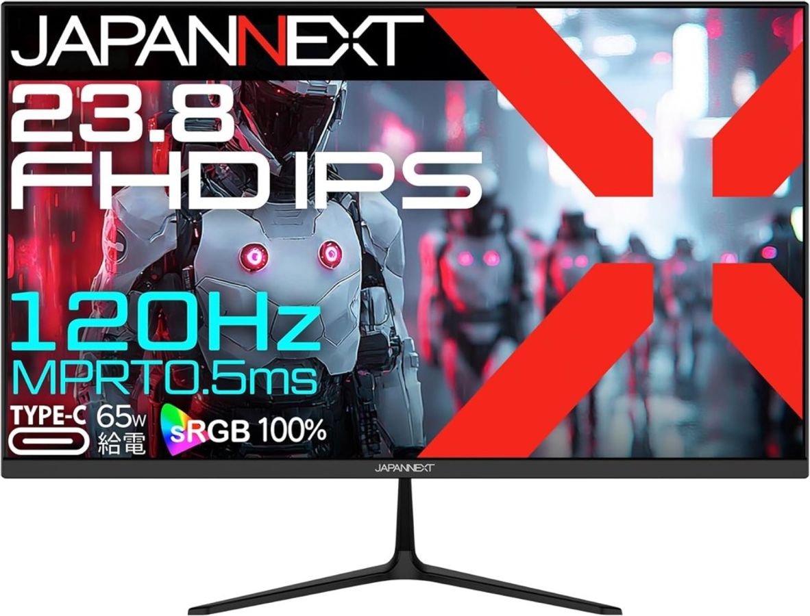 tHDΉ23.8^Q[~Oj^[(IPS/120Hz/Type-C65W/Xs[J[//2Nۏ) JN-IPS238G120F-C6