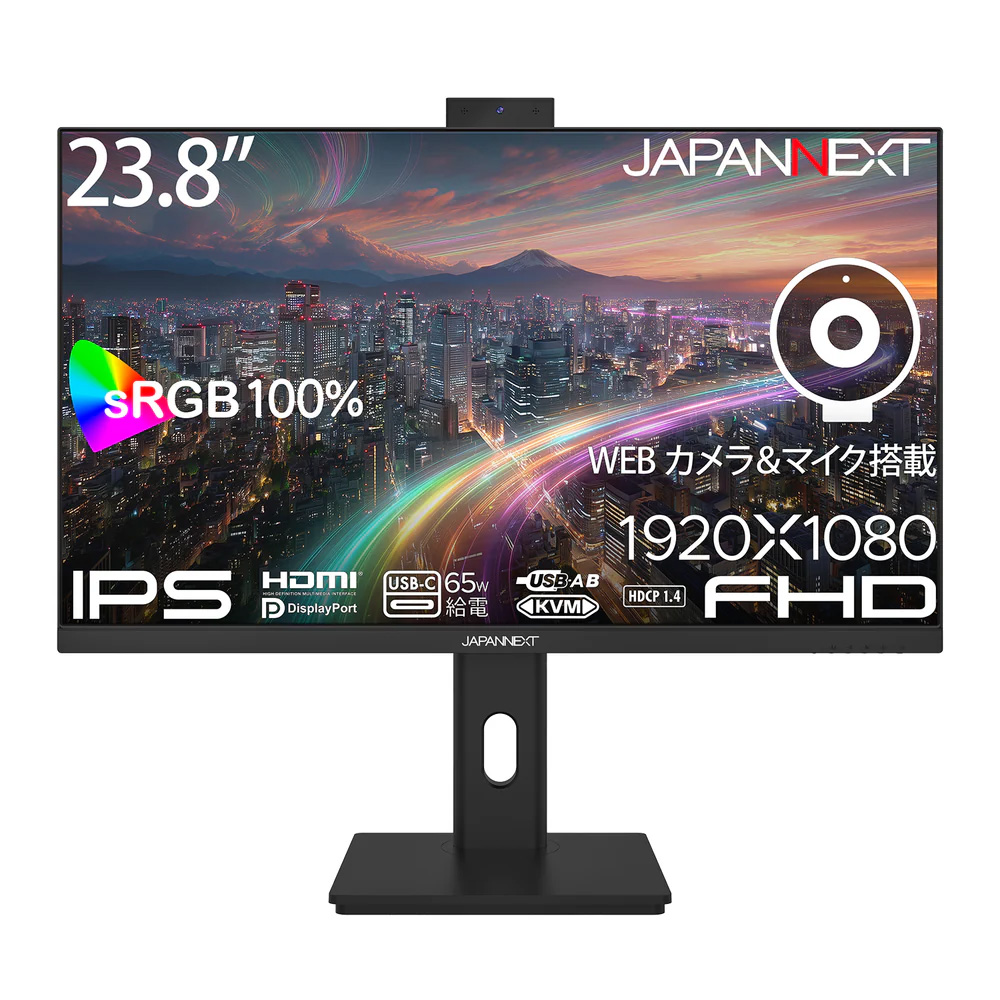 IPS�p�l���̗p �t��HD�Ή�23.8�^�t���f�B�X�v���C Web�J���� ��ʏ��~ ��] 2�N�ۏ� JN-IPS238F-HSPC6-CMS