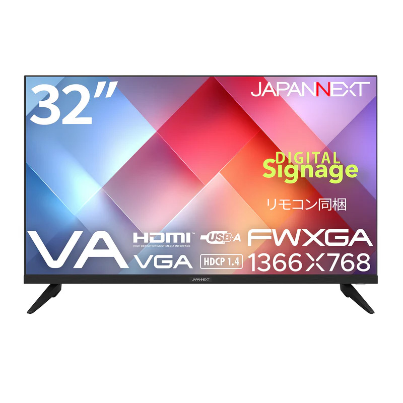 VA�p�l���̗p FWXGA�Ή�32�^�t���f�B�X�v���C �T�C�l�[�W 2�N�ۏ� JN-V32FW-M