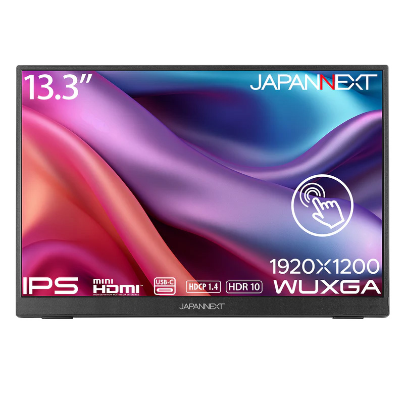 IPSパネル採用 WUXGA対応13.3型液晶ディスプレイ モバイル タッチパネル 2年保証 JN-MD-IPS133WU-T