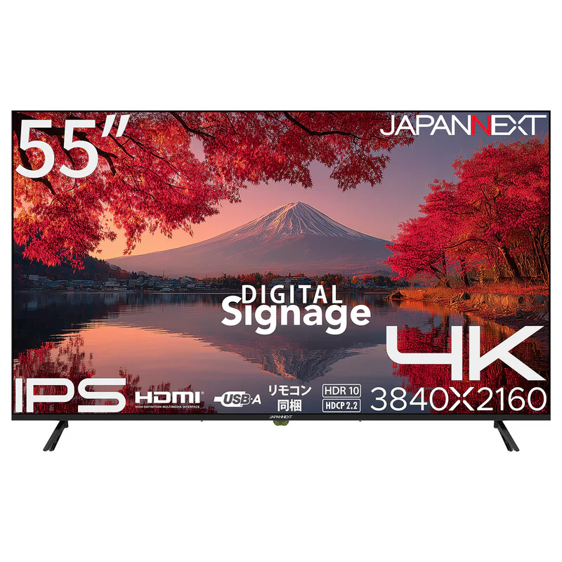 ���i�͌���n�� IPS�p�l���̗p 4K�Ή�55�^�t���f�B�X�v���C �T�C�l�[�W 2�N�ۏ� JN-IPS55UHD-M
