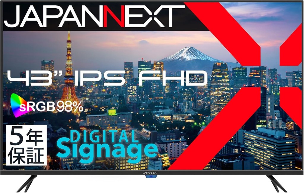 ���i�͌���n�� �t��HD�Ή�43�^�t���f�B�X�v���C(IPS/HDMIx3/USBx2/�X�s�[�J�[/5�N�ۏ�) JN-IPS43FHD2-U-H5