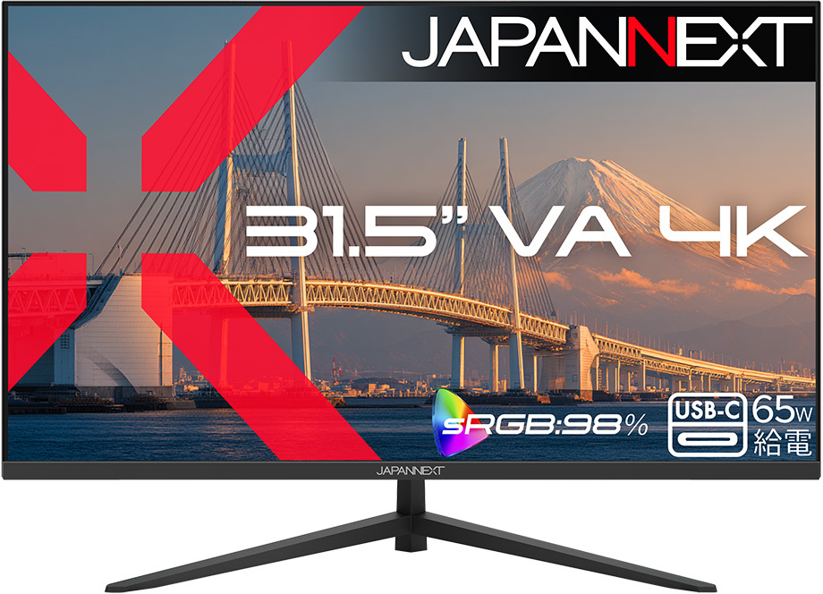 4K�Ή� 31.5�^�t���f�B�X�v���C/HDMI×1�ADP×1�AUSB-C×1/�u���b�N/�X�s�[�J�[/2�N�ۏ� JN-V315U2-C6