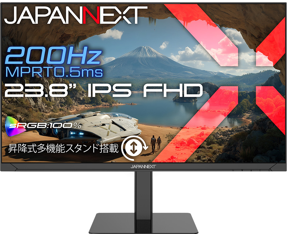 �t��HD�Ή� 23.8�^�t���f�B�X�v���C/HDMI×2�ADP×1/�u���b�N/�X�s�[�J�[/2�N�ۏ� JN-IPS238G200F2-HSP