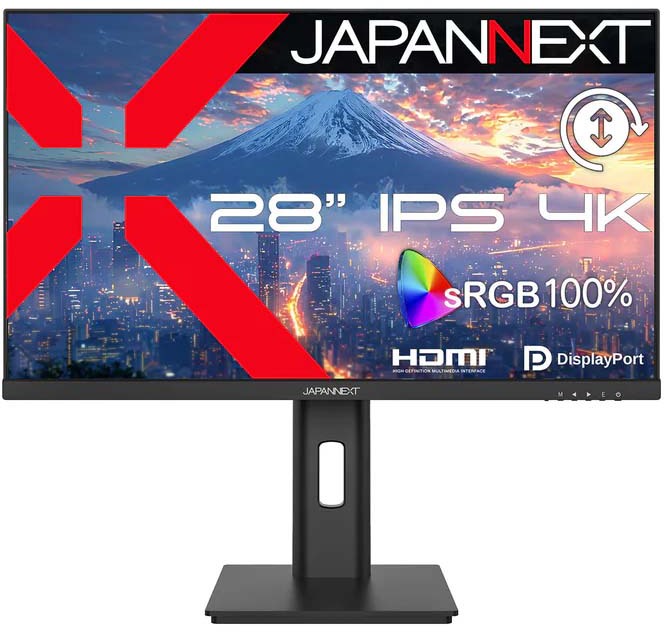 4K�Ή� 28�^�t���f�B�X�v���C/HDMI×2�ADP×2/�u���b�N/�X�s�[�J�[�L/2�N�ۏ� JN-IPS28U2-HSP