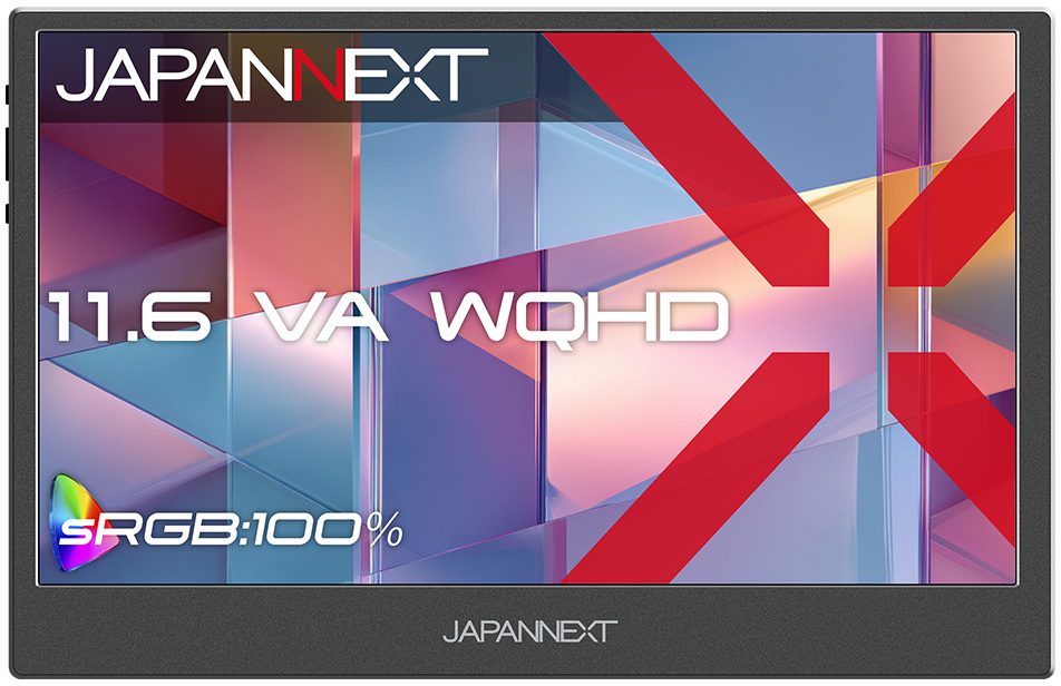 WQHD�Ή� 11.6�^�t���f�B�X�v���C/miniHDMI×1�AUSB-C×2/�u���b�N/�X�s�[�J�[/2�N�ۏ� JN-MD-V116Q