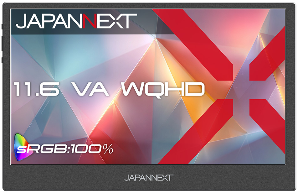 WQHD�Ή� 11.6�^�t���f�B�X�v���C/miniHDMI×1�AUSB-C×2/�u���b�N/�X�s�[�J�[/2�N�ۏ� JN-MD-VE116Q