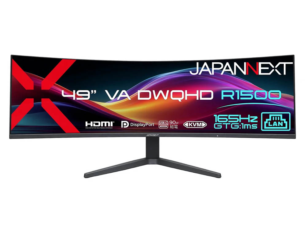 DWQHD�Ή� 49�^�Q�[�~���O�Ȗʉt���f�B�X�v���C/�u���b�N/�X�s�[�J�[/2�N�ۏ� JN-49V165DQ-HSC9-L