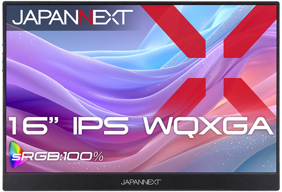 WQXGA�Ή� 16�^�t���f�B�X�v���C/miniHDMI×1�AUSB-C×2/�u���b�N/�X�s�[�J�[/2�N�ۏ� JN-MD-IPS16WX