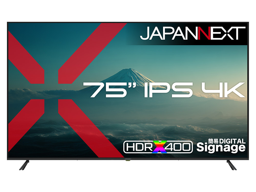 4K�Ή� 75�^�t���f�B�X�v���C/HDMI×3/�u���b�N/�X�s�[�J�[/2�N�ۏ� JN-IPS75U-M