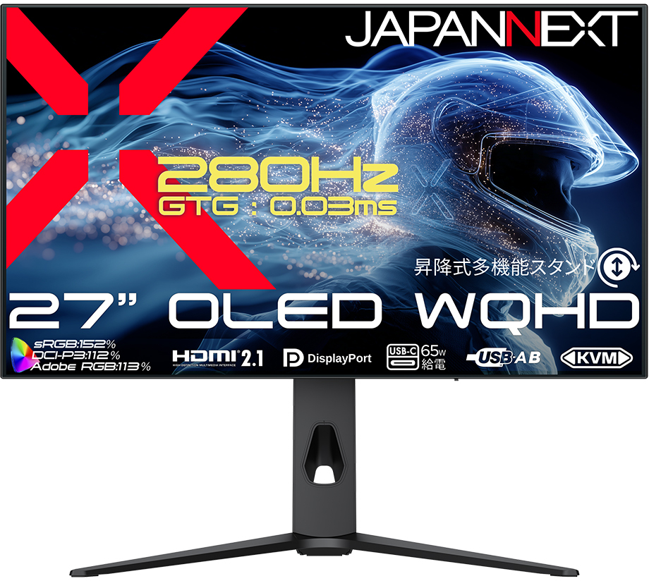 WQHD�Ή� 27�^�t���f�B�X�v���C/HDMI�ADP�AUSB-C JN-OD27G280Q-HSPC6