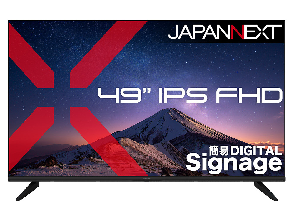 �t��HD�Ή� 49�^�t���f�B�X�v���C/HDMI×3�AVGA×1/�u���b�N/�X�s�[�J�[/2�N�ۏ� JN-IPS49F-M