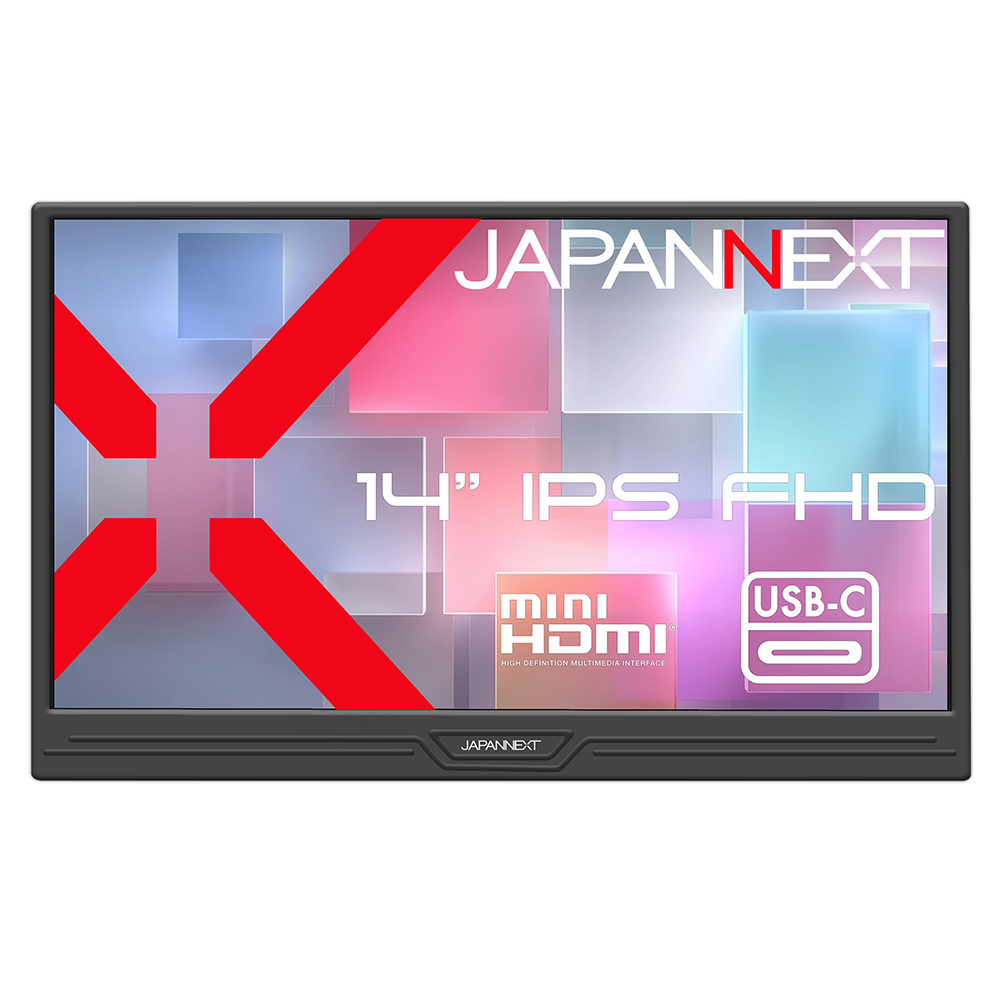 �t��HD�Ή� 14�^�t���f�B�X�v���C /miniHDMI×1�AUSB-C×2/�u���b�N/�X�s�[�J�[/2�N�ۏ� JN-MD-IPS14F-N