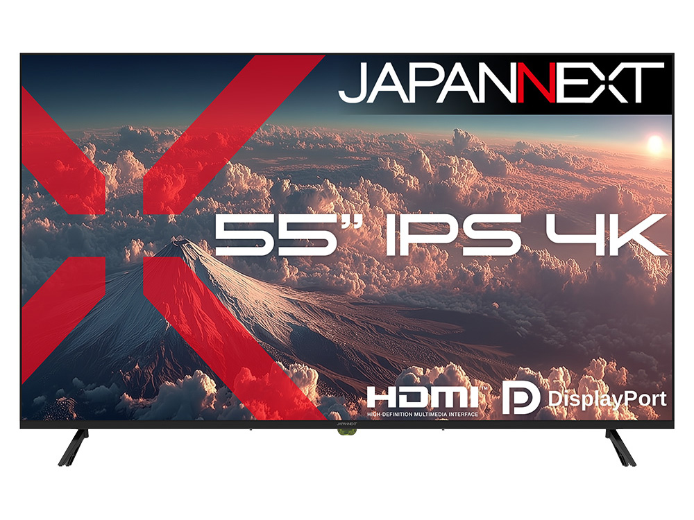 4K�Ή� 55�^�t���f�B�X�v���C/HDMI×2�ADP×2/�u���b�N/�X�s�[�J�[/2�N�ۏ� JN-IPS55U
