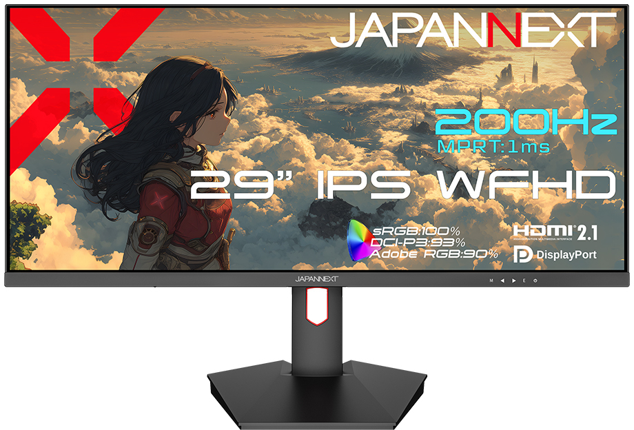 WFHD�Ή� 29�^�t���f�B�X�v���C/HDMI×2�ADP×2/�u���b�N/�X�s�[�J�[/2�N�ۏ� JN-IPS29G200WF
