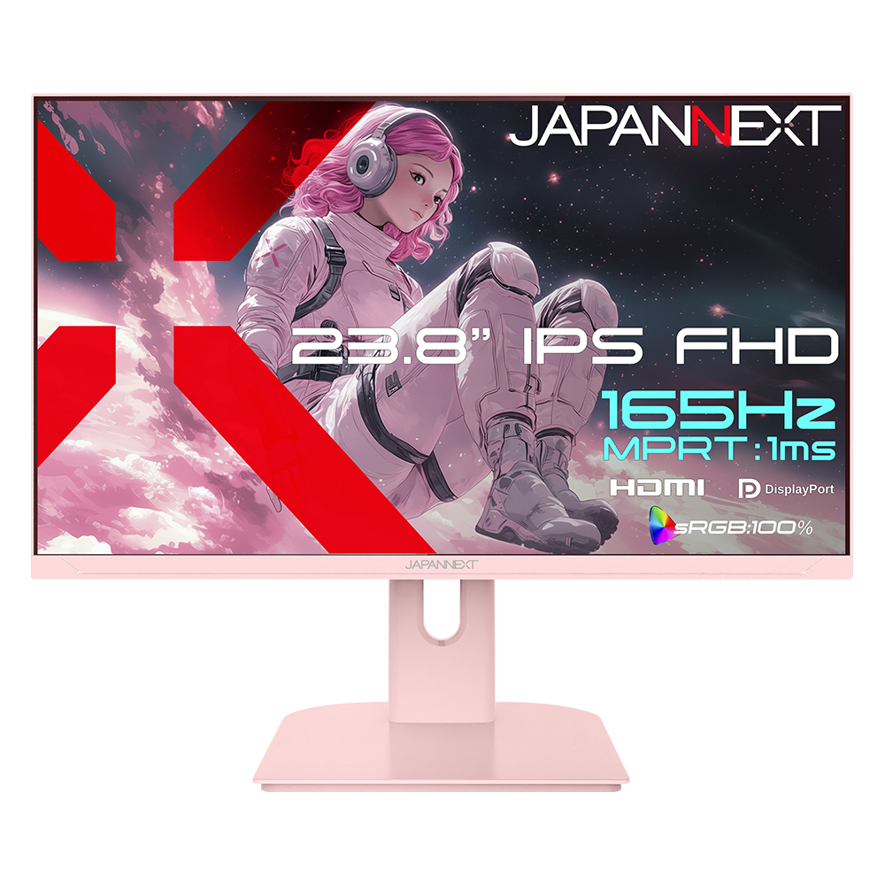 �t��HD�Ή� 23.8�^�t���f�B�X�v���C/HDMI×1�ADP×1/�s���N/�X�s�[�J�[/2�N�ۏ� JN-IPS238G165F-PK