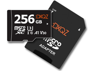 �݌Ɍ��� 4K�Ή� microSDXC�J�[�h 256GB Class10 UHS-I U1 �FDXQZ DDMS256G02 ��SD�J�[�h�A�_�v�^�t��