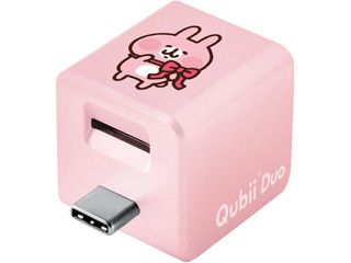 カナヘイ うさぎ柄 Qubii Duo USB Type-C iPhone/Android両対応 USB3.1 microSDリーダー MFi認証 MKPQC-PK