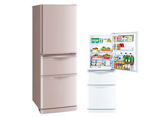 三菱ノンフロン冷蔵庫 MR-C34C 三菱ノンフロン冷凍冷蔵庫 MR-C34C-W