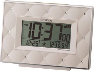 8RZ167SR38 フィットウェーブアビスコ 電波めざまし時計 温湿度表示/カレンダー表示/ライト