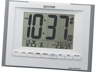 8RZ168SR08 フィットウェーブD168 電波めざまし時計 掛・置兼用/カレンダー表示/温湿度表示