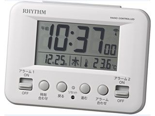 8RZ191SR03　多機能電波デジタル時計フィットウェーブD191　ホワイト 温湿度表示 カレンダー