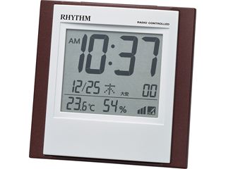 8RZ218SR06　フィットウェーブD218　デジタル電波時計　温湿度表示　カレンダー表示
