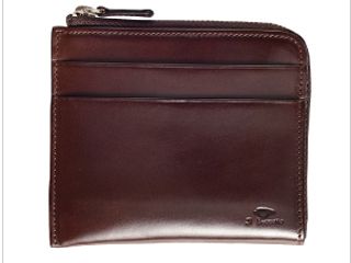 Zip wallet／L字型ジップ財布　【ダークブラウン】
