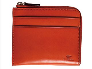 Zip wallet／L字型ジップ財布　【オレンジ】