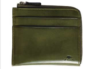 Zip wallet／L字型ジップ財布　【グリーン】