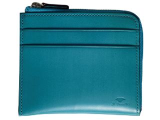 Zip wallet／L字型ジップ財布　【ライトブルー】