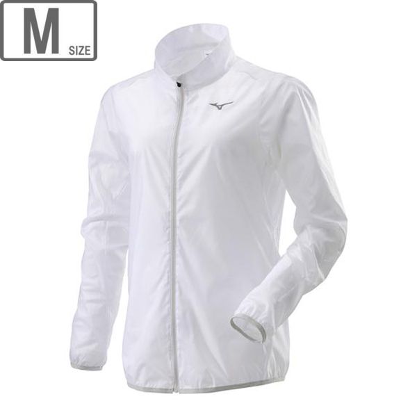 J2ME8710-01 ウィンドブレーカーシャツ ポーチジャケット レディース 【M】 （ホワイト）