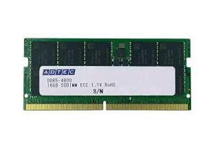 ノート型ワークステーション用メモリ DDR5-4800 SO-DIMM ECC 16GB(1Rx8