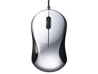 �L��BlueLED���w���}�E�X �É� 3�{�^�� BSMBU100SV �V���o�[