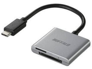 USB3.2Gen1Type-C カードリーダー SD/microSD シルバー BSCR110U3CSV