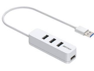 USB-A 3.2Gen1バスパワー上挿しハブ 磁石付 ホワイト BSH4U320U3WH