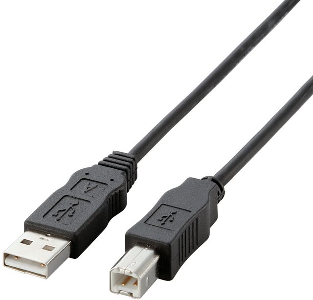 USB2-ECO05　EU ABタイプ/RoHS指令準拠 USBケーブル 0.5m ブラック