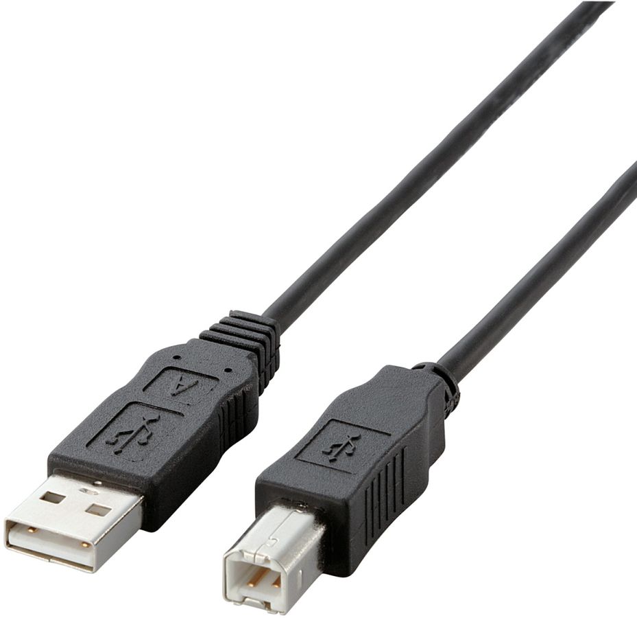 EU RoHS準拠 USB2.0ケーブル ABタイプ/2.0m ブラック USB2-ECO20