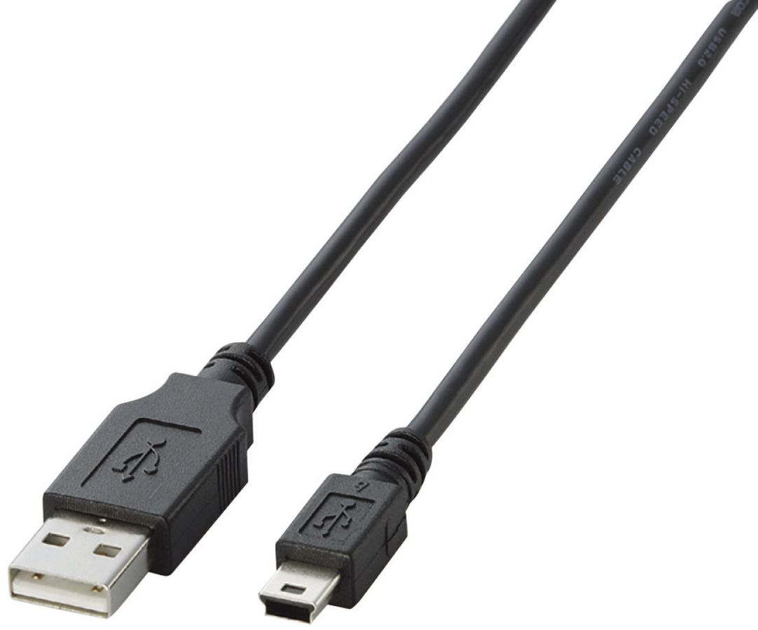 USB2.0ケーブル A-miniBタイプ/1.0m(ブラック) U2C-M10BK