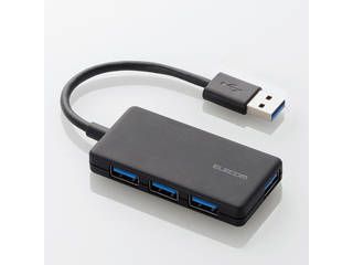 納期未定 USB HUB3.0/コンパクト/バスパワー/4P/ブラック U3H-A416BBK