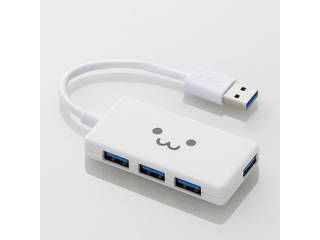 納期未定 USB HUB3.0/コンパクト/バスパワー/4ポート/ホワイト/フェイス U3H-A416BF1WH